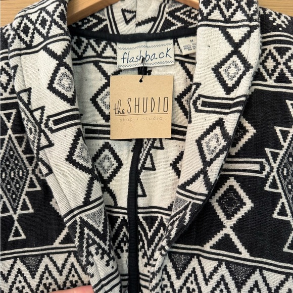 NWT Vintage Flashback Deadstock Woven Tapestry Southwestern Boho Cropped Jacket - Picture 7 of 11